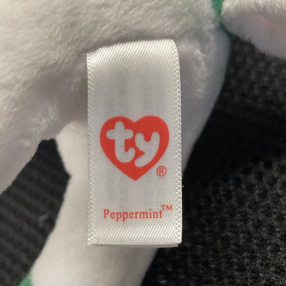 Peppermint The Reindeer - Ty Beanie Baby - Christmas Plush from 2017 - Picture 8 of 11